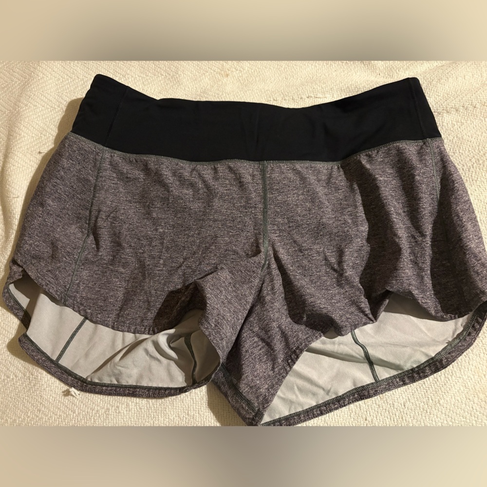 Lululemon black and gray athletic shorts